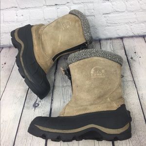 Sorel Cold Mountain Suede Zipper Winter Boots